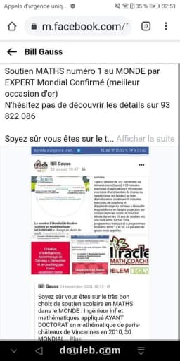 Soutien math num 1 au monde par expert mondial