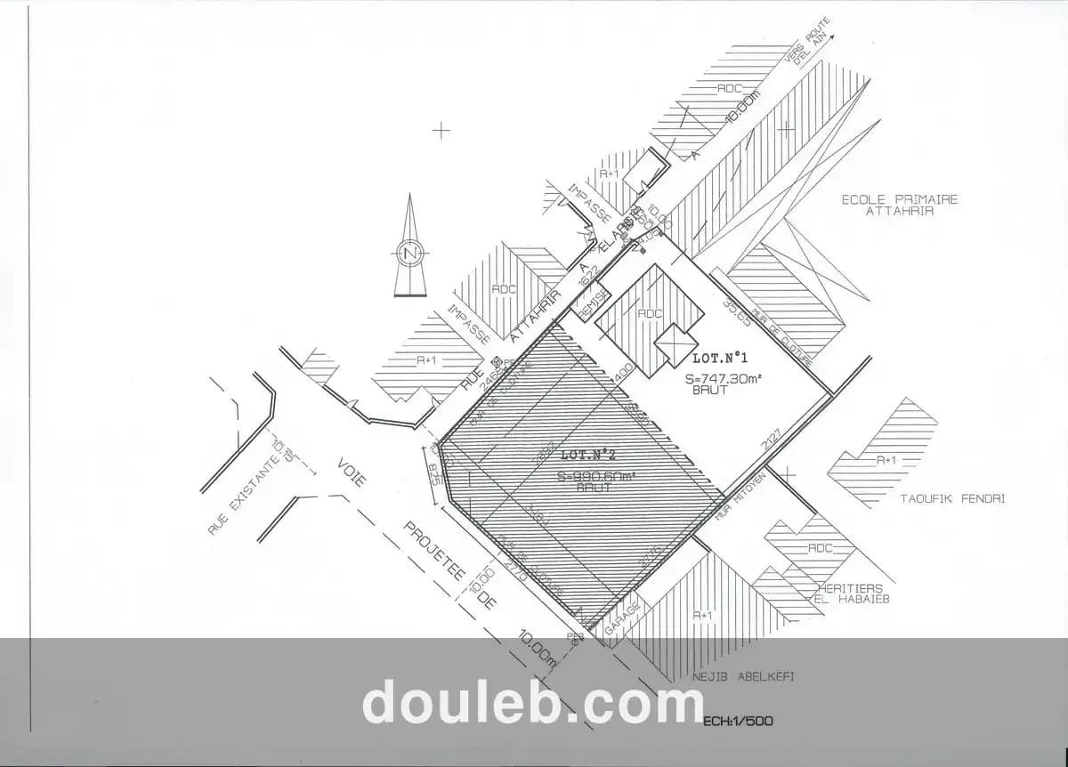 Terrain de 620 m2 route el ain km 2 - Miniature 2