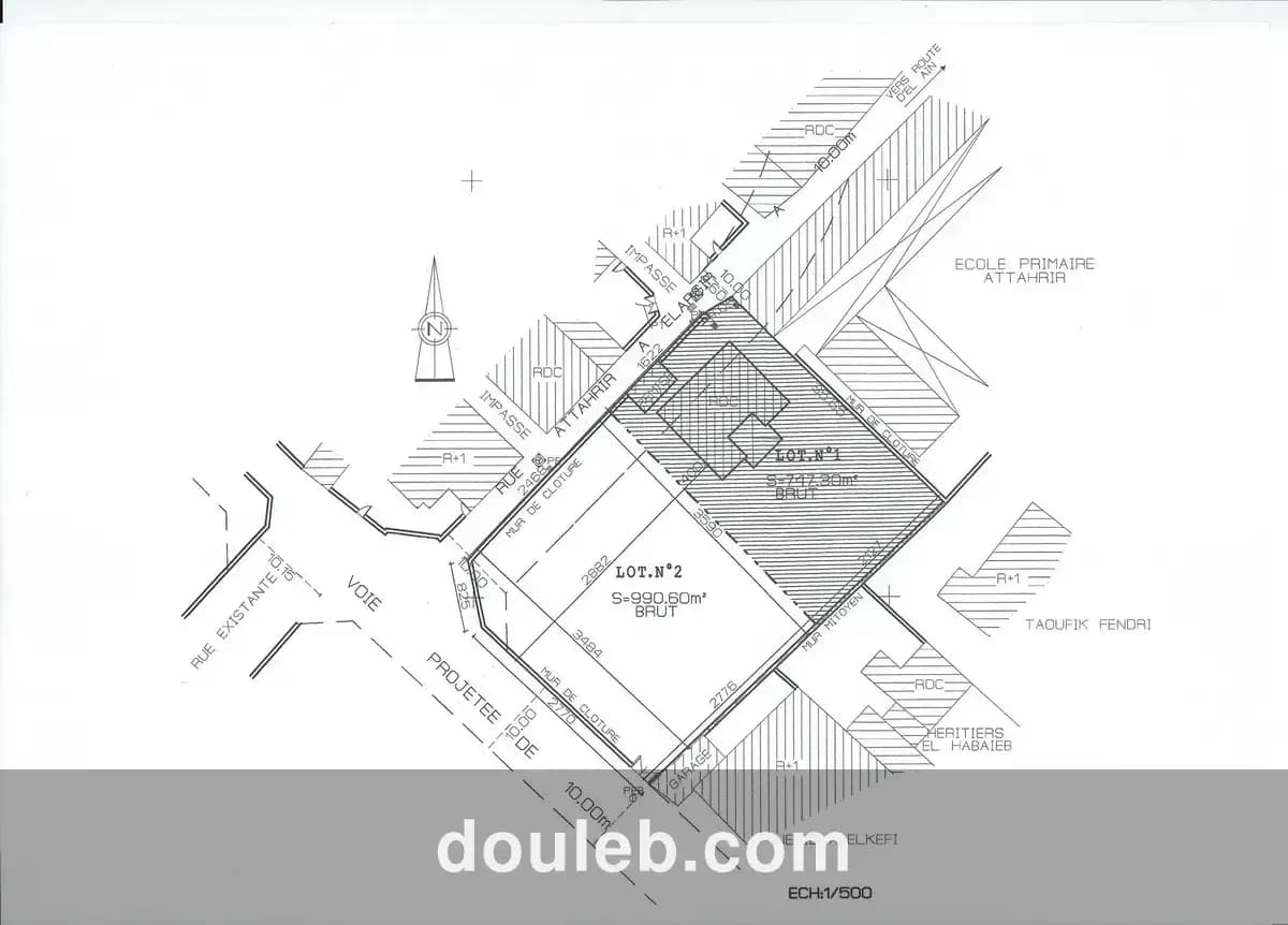 Terrain de 811m2 route el ain km 2 - Miniature 2