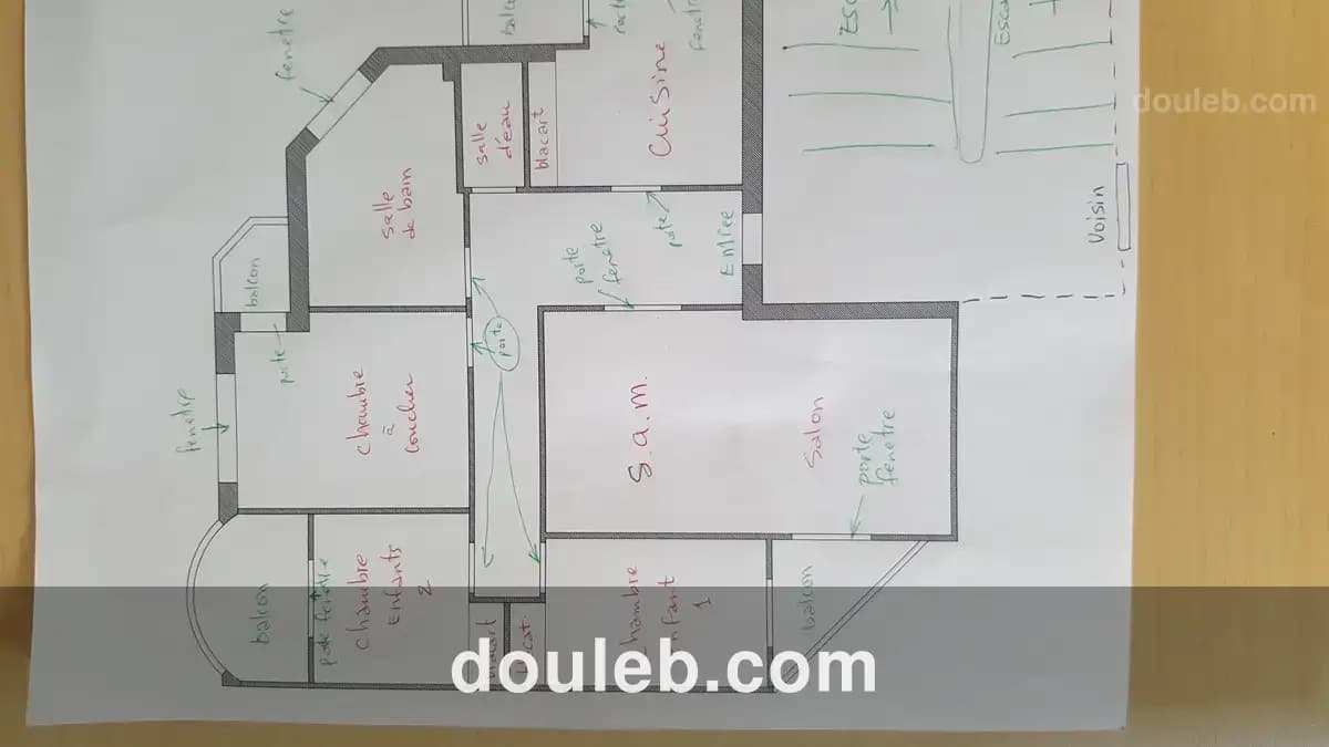 A v appartement el manar 2 proche de colisée saula - Miniature 4