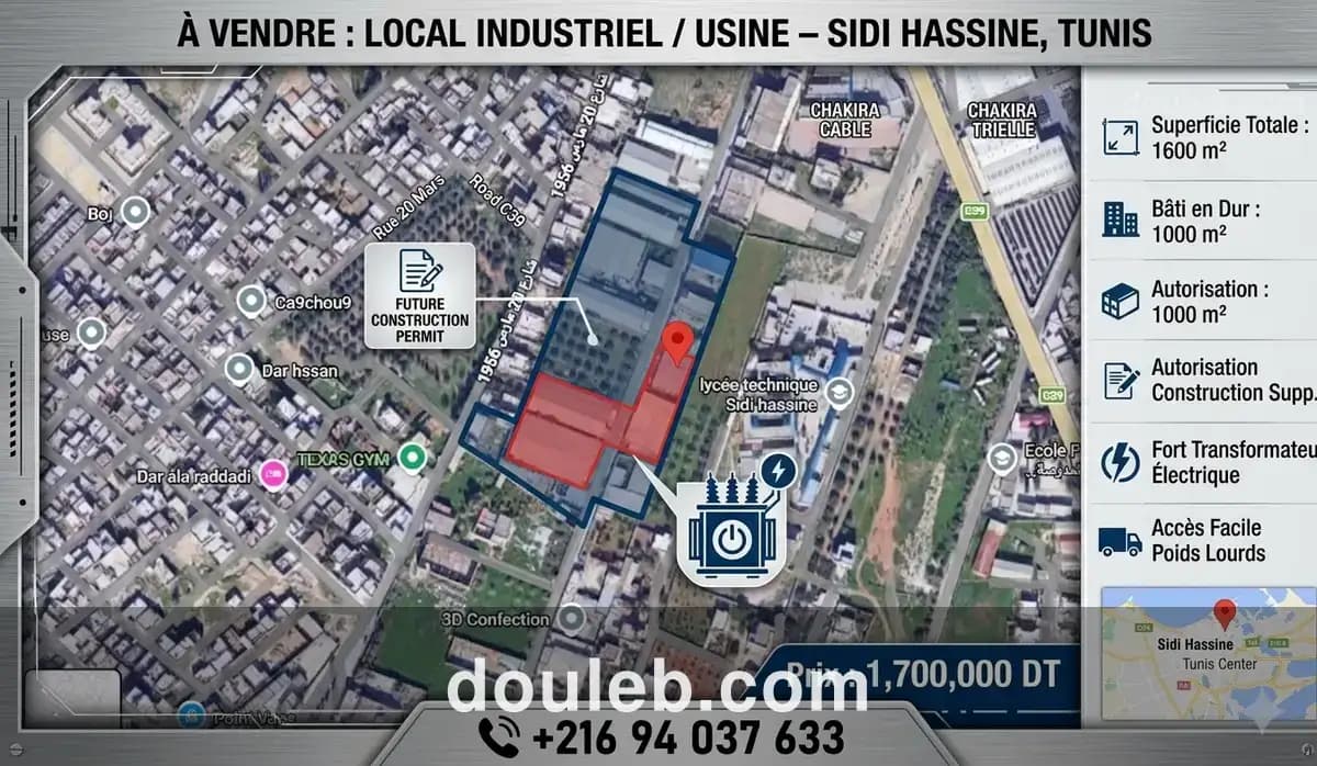 Local industriel usine à sidi hassine tunis - Photo 1