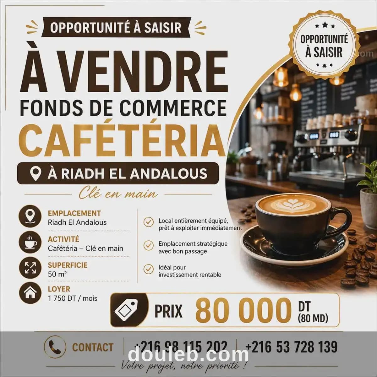 Fond de commerce cafétéria riadh andalous - Miniature 2
