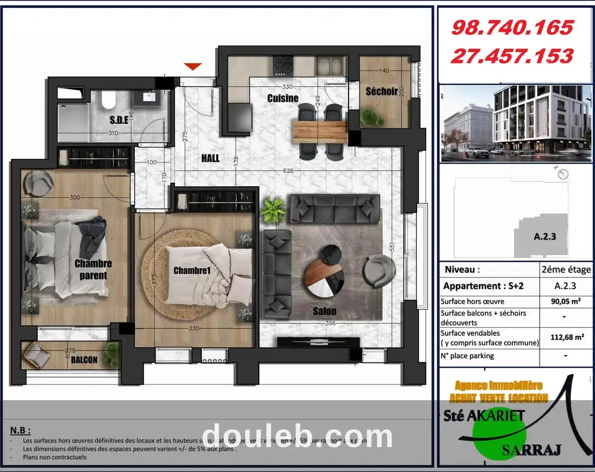 Des appartements en cours de construction à khzema - Miniature 3