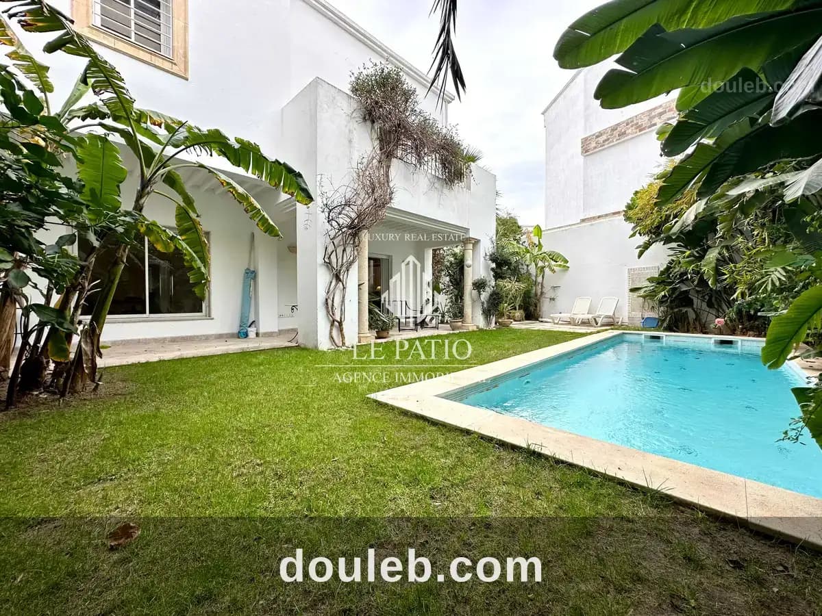 Villa s3 avec jardin et piscine à la marsa - Miniature 2