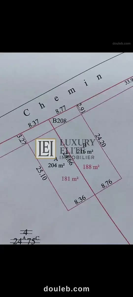 2 lots terrain de 200 m2 grombalia - Miniature 2
