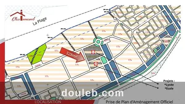 Terrain de 328m2 à 480 tnd le m2 - Miniature 3