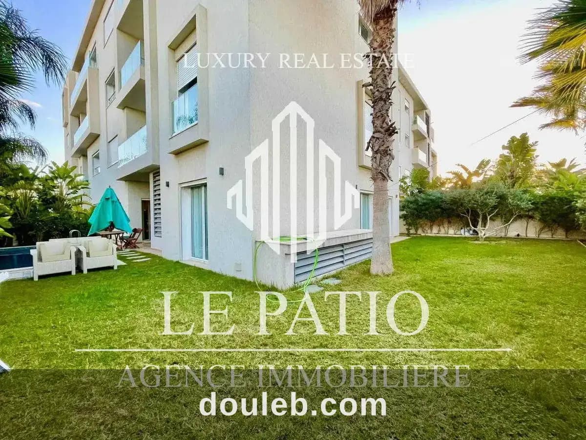 Appartement s3 avec piscine et jardin à la marsa - Miniature 2