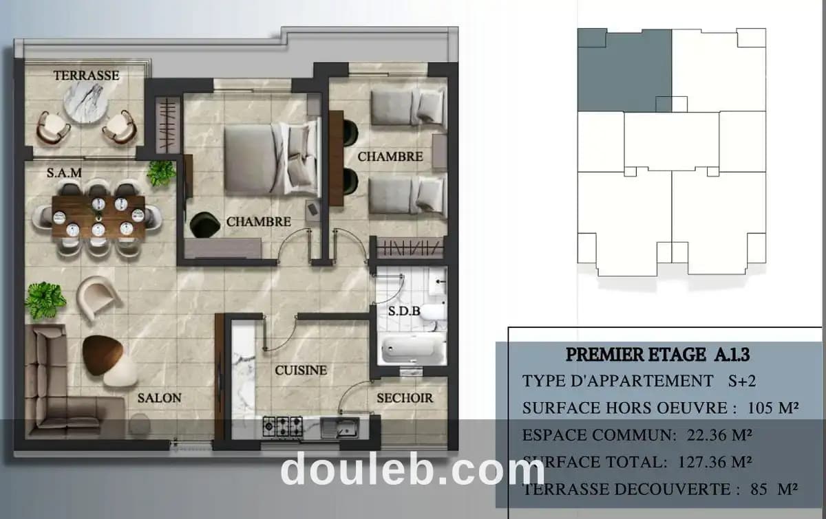 Des appartements neuf à sahloul directe promoteur - Miniature 2