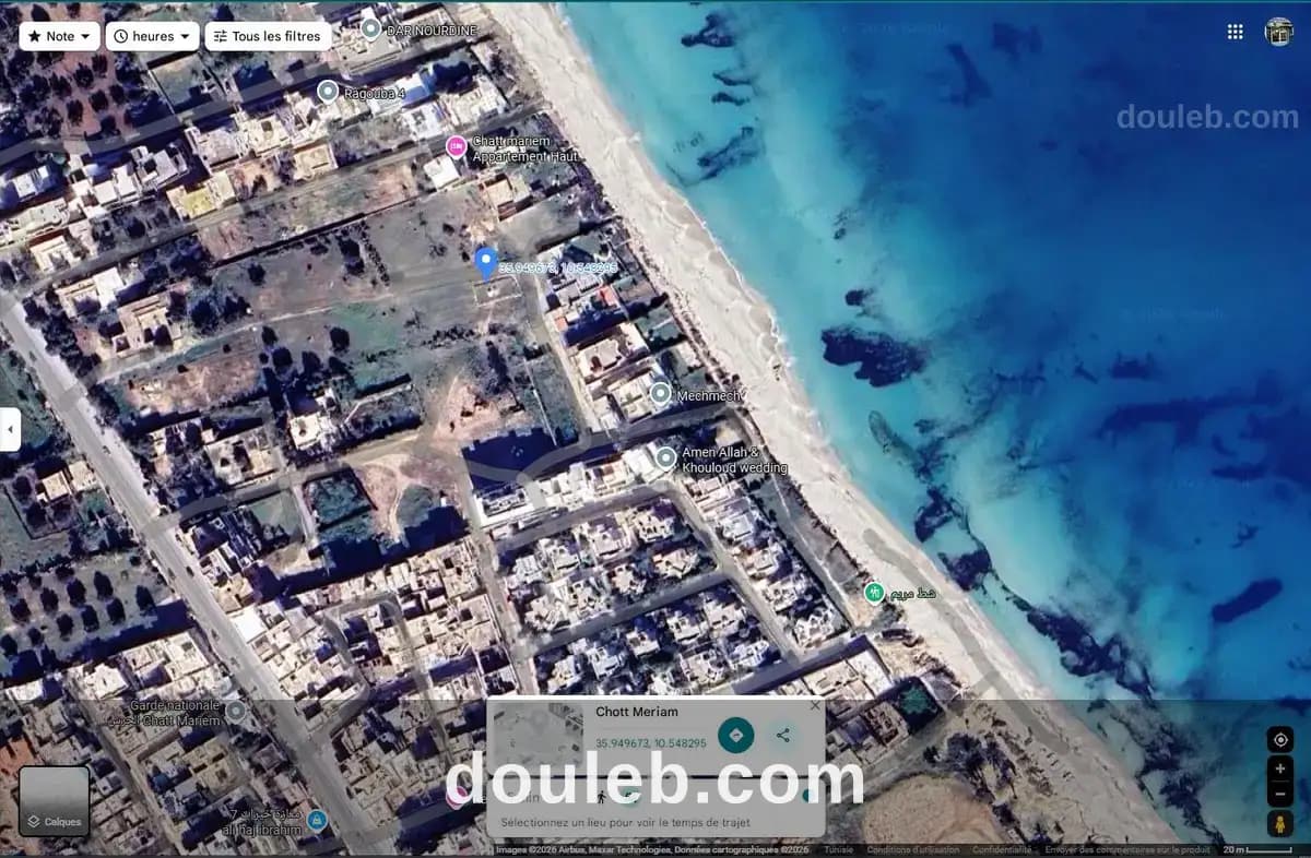 Lot 219m au 2éme position de la plage chatt mariem - Photo 1