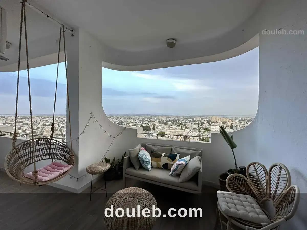 Appart s3 meublé avec vue panoramique à menzah 6 - Photo 1