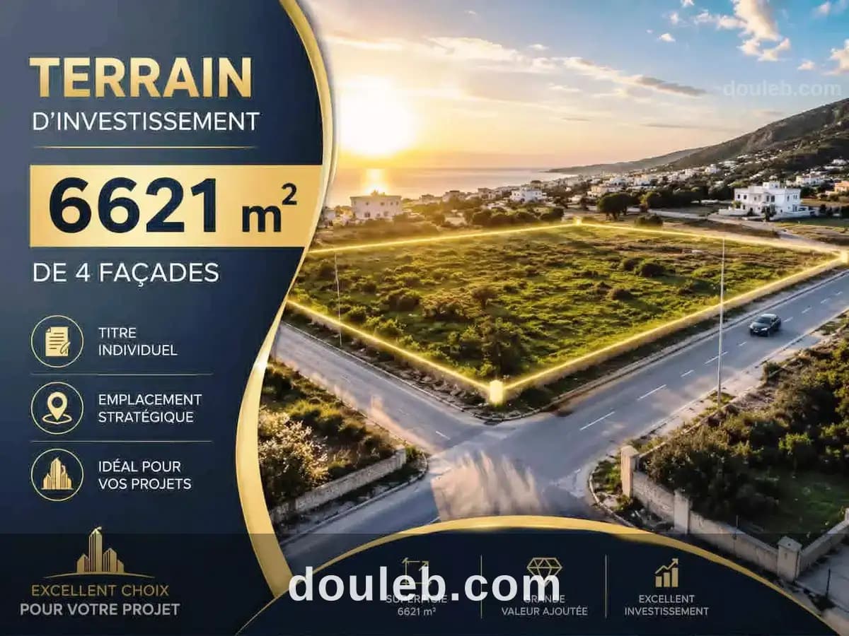 Idéal pour vos projet terrain 6621m khzema ouest - Photo 1