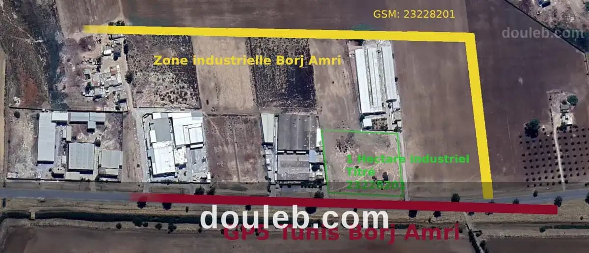 Terrain zone industriel borj amri sur la route gp5 - Miniature 3