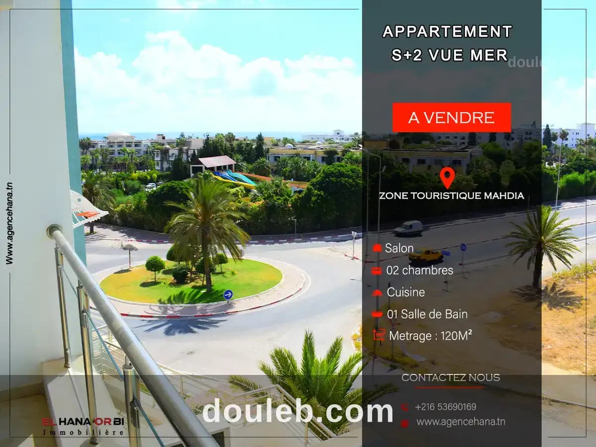 Appartement s2 vue mer avec parking à mahdia - Photo 1