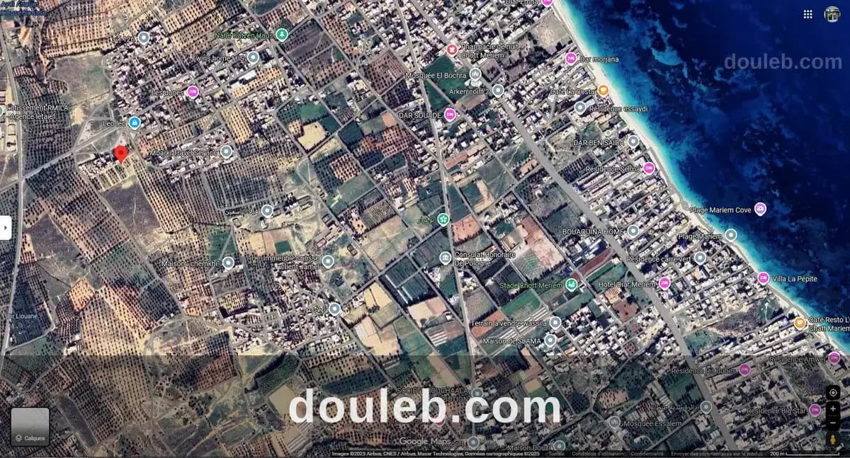Terrain 400m à chatt mariem prés douar ben zineb à Sousse