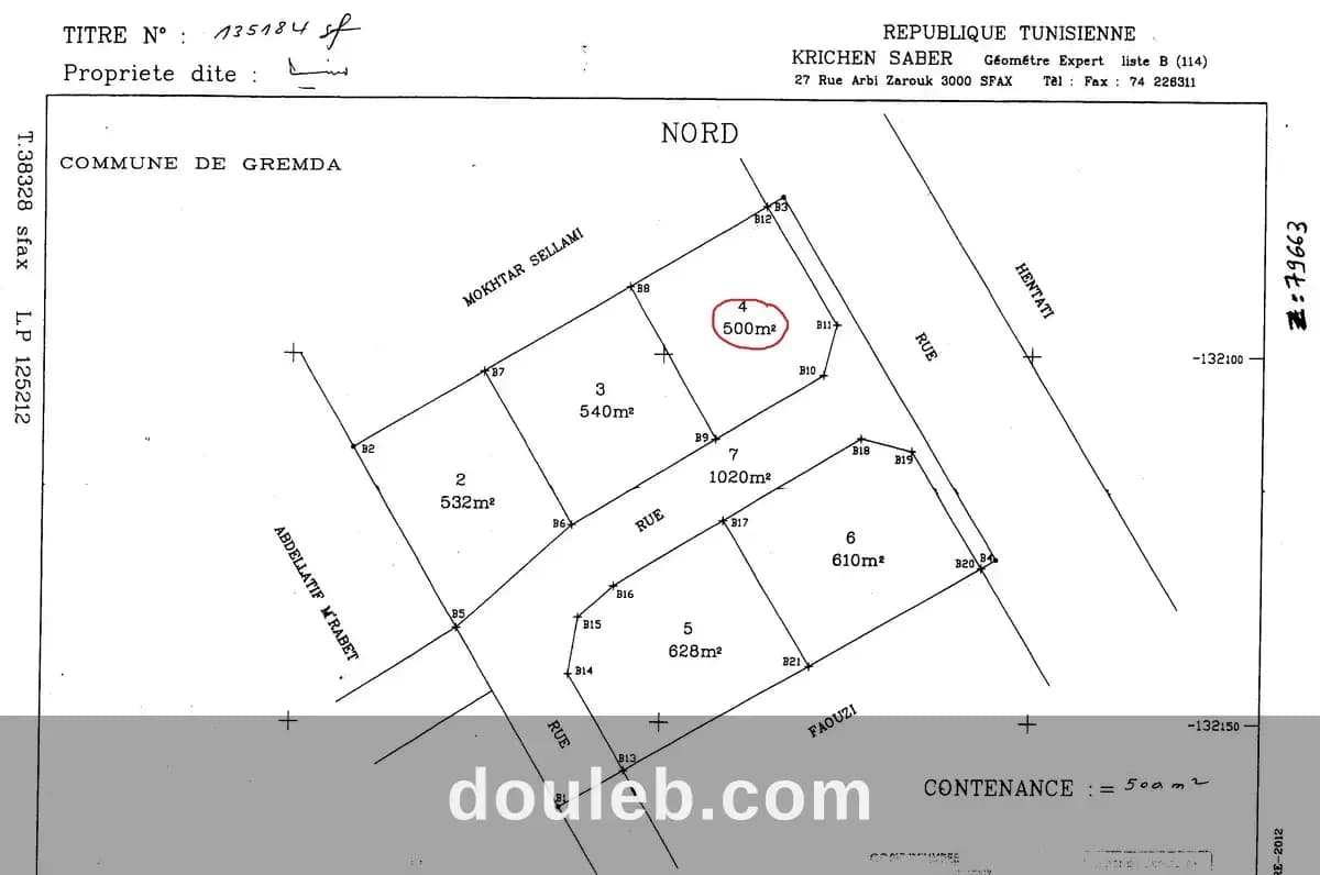 Terrain 500 m2 titre foncier km9 bouzayene - Miniature 4