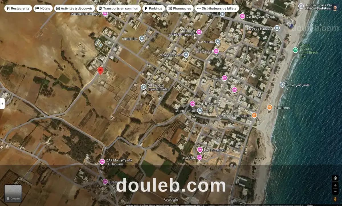 Terrain constructible à haouaria emplacement idéal à Nabeul