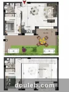 A duplex s2 avec jardin sidi ref1345a - Miniature 2