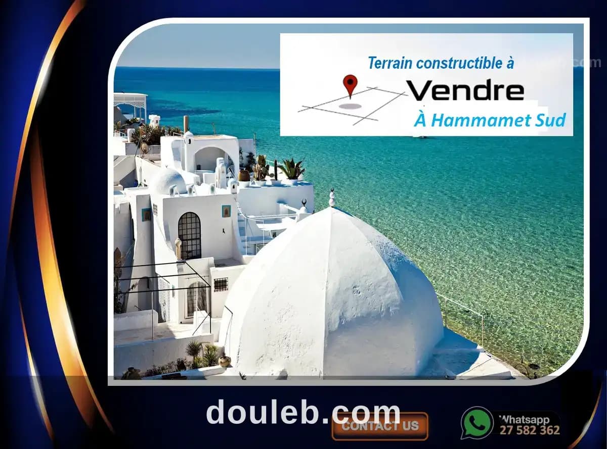 Terrain constructible sidi hamed hammamet sud à Nabeul