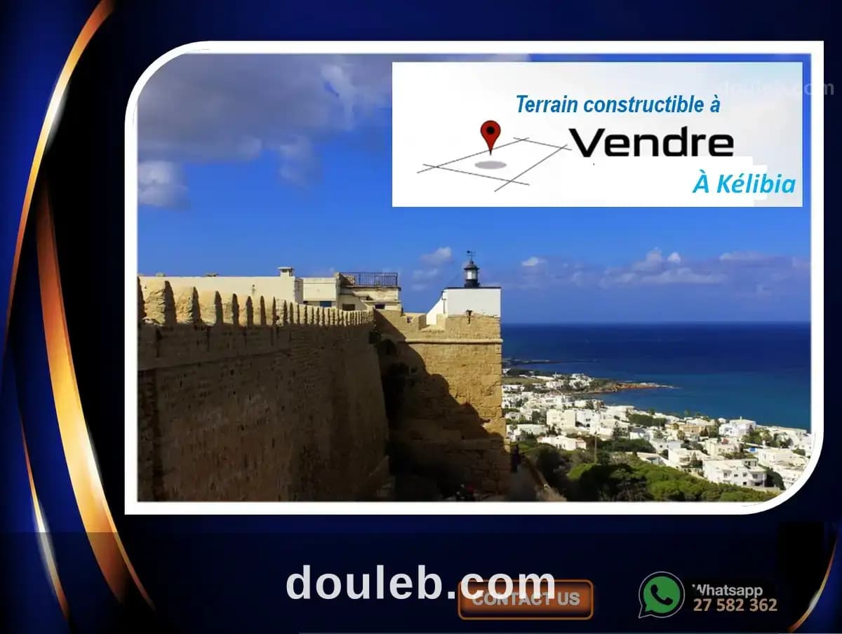 Terrain constructible entrée de kélibia à Nabeul