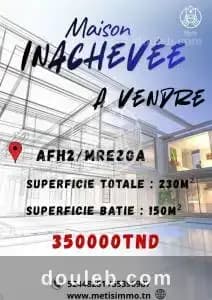 Maison inacheve indpendante ref724a à Nabeul