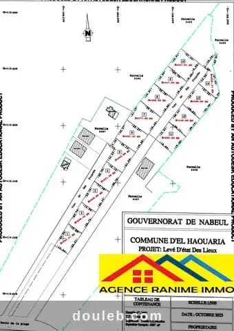 Terrains des 300m2 à 500m2 a la plage el haouaria à Nabeul