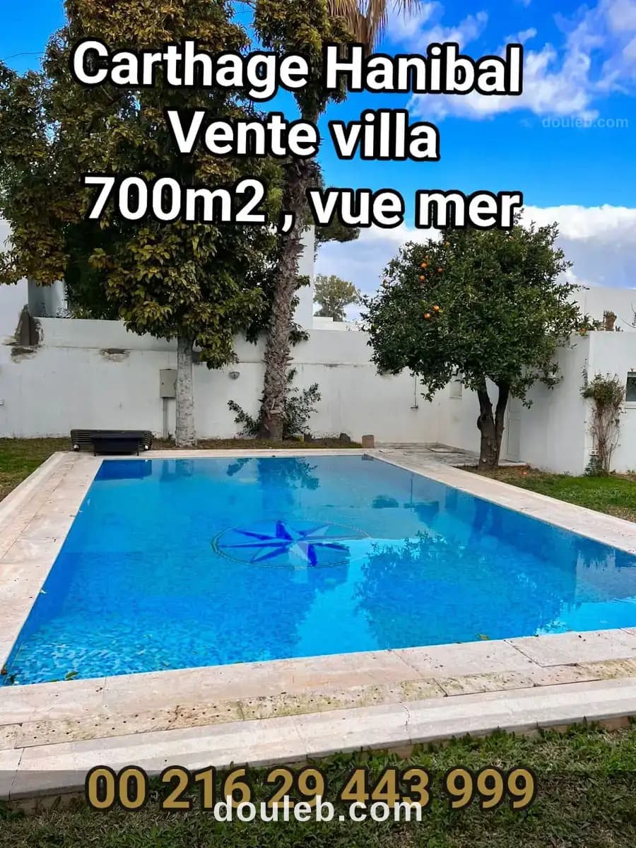 Villa à carthage hanibal à Tunis