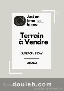Terrain ariana centre ref220a à Ariana