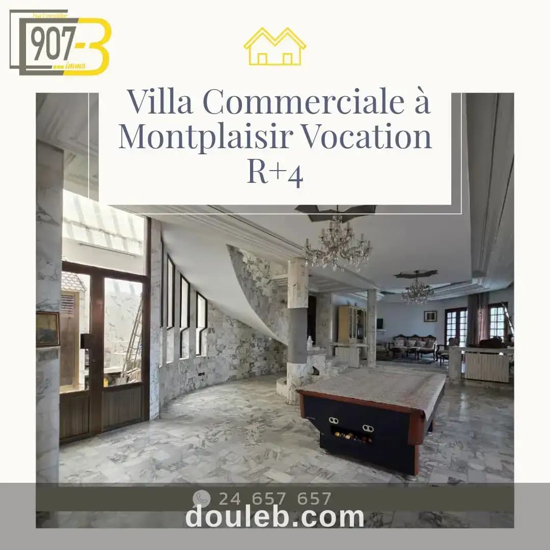 Villa commerciale située au montplaisir à Tunis