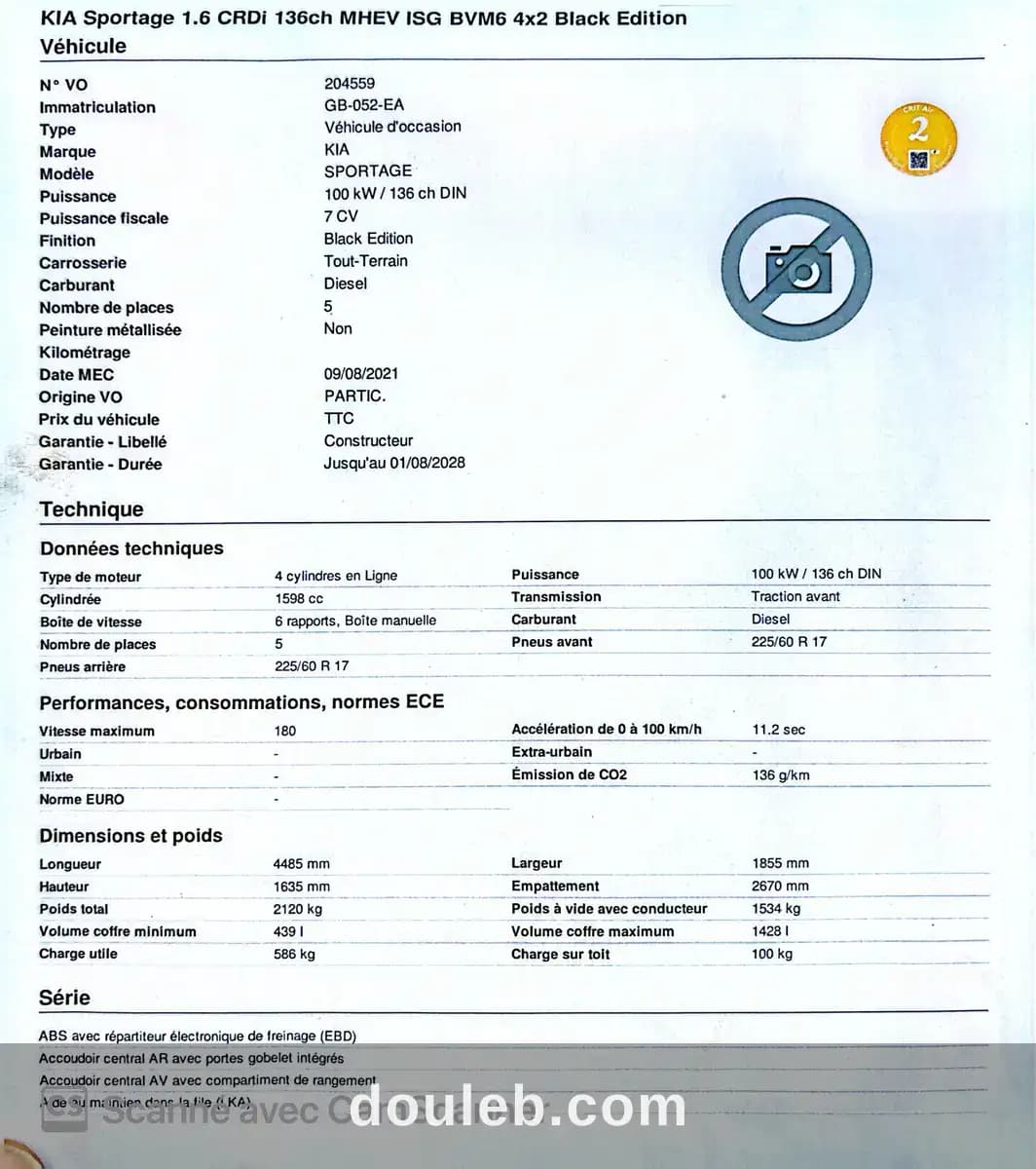 Kia sportage microhybride diesel 2021 - Miniature 5