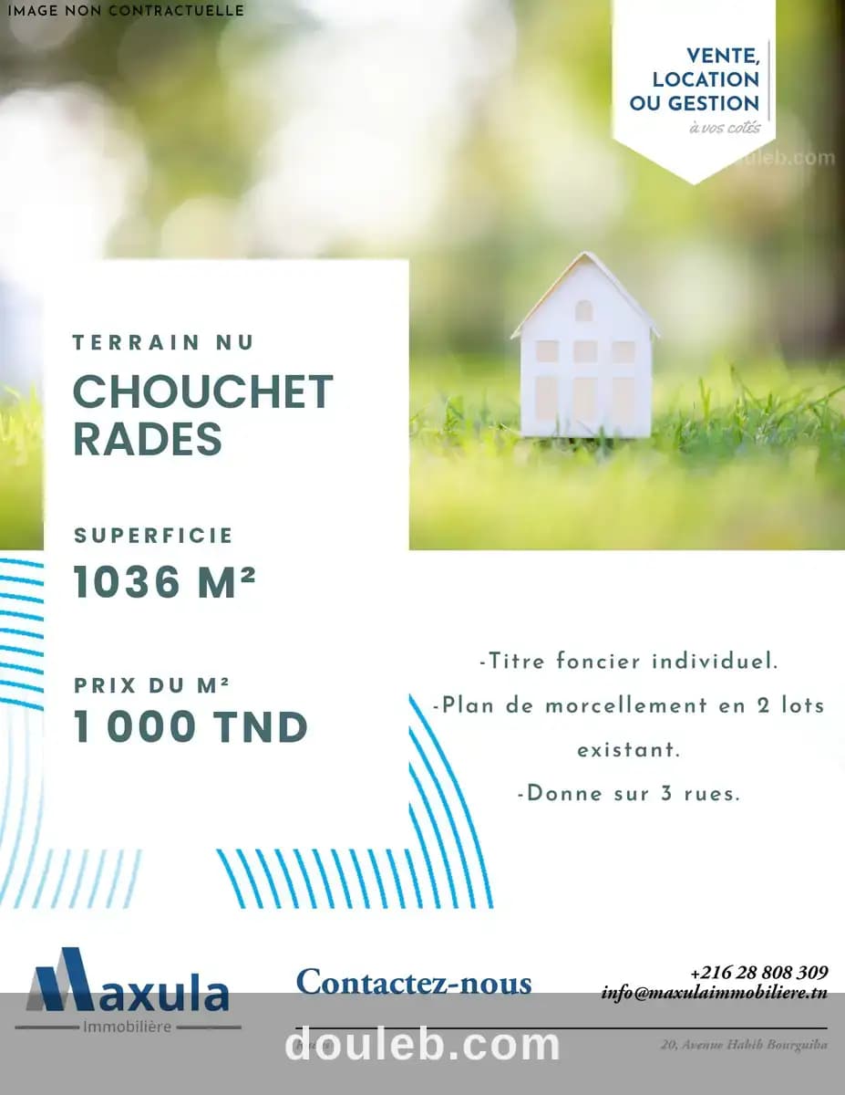 Terrain de 1036m a chouchet rades - Photo 1