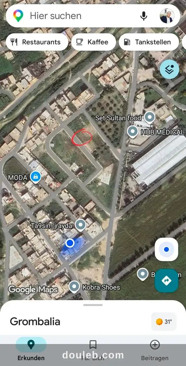 Terrain constructible à Nabeul