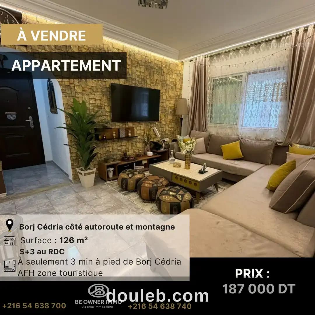 Appartement s3 au rdc à Ben Arous