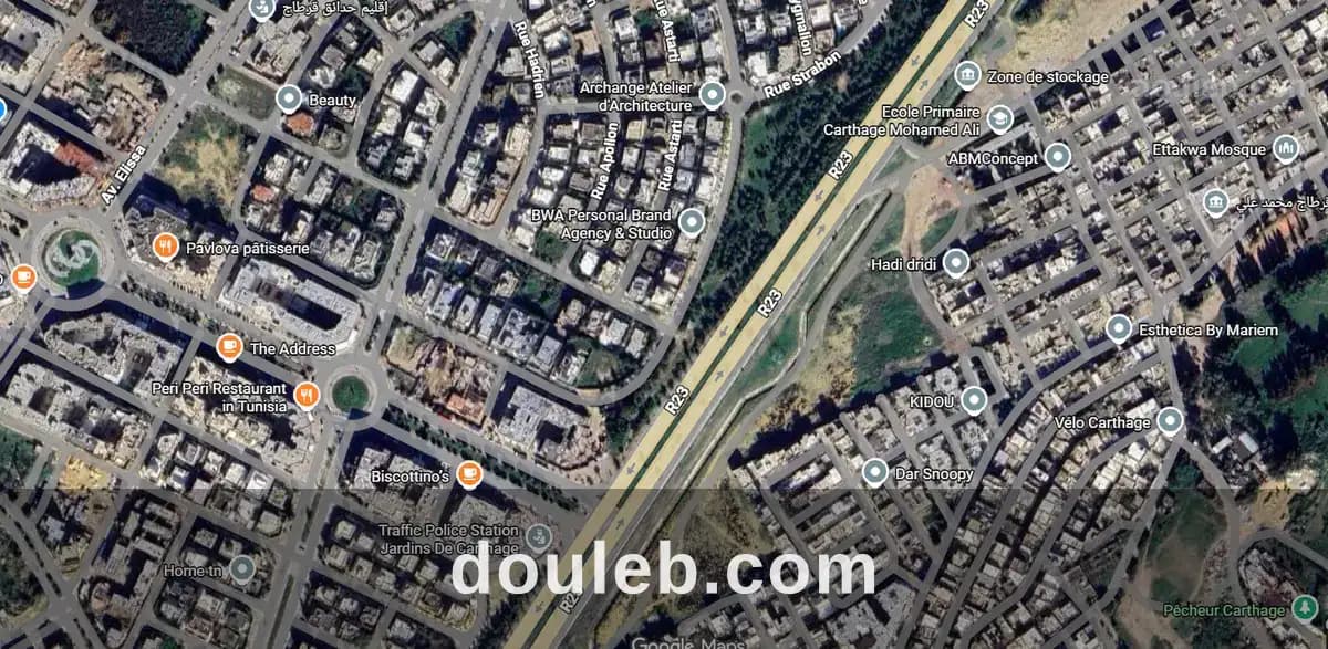Magnifique terrain de 816 m2 au jardin de carthage à Tunis