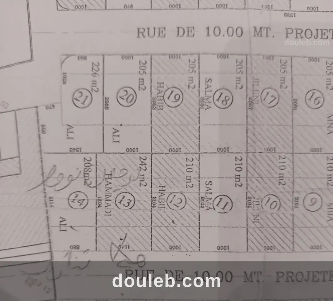 Terrain constructible à Nabeul