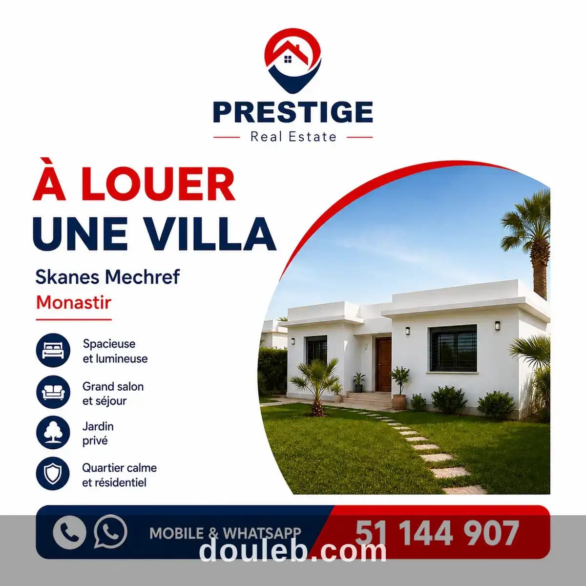 Villa à mechref monastir à Monastir
