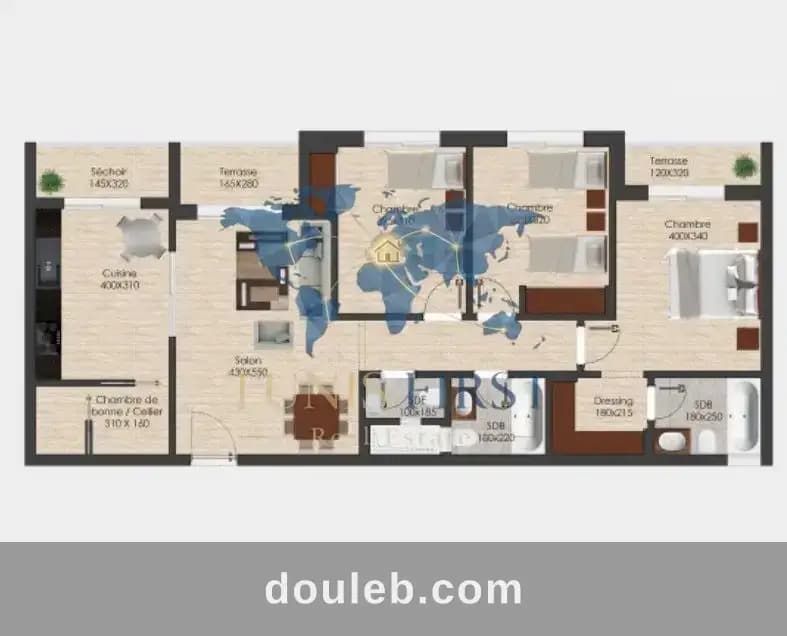 Appartement s3 à ain zaghouan nord à Tunis