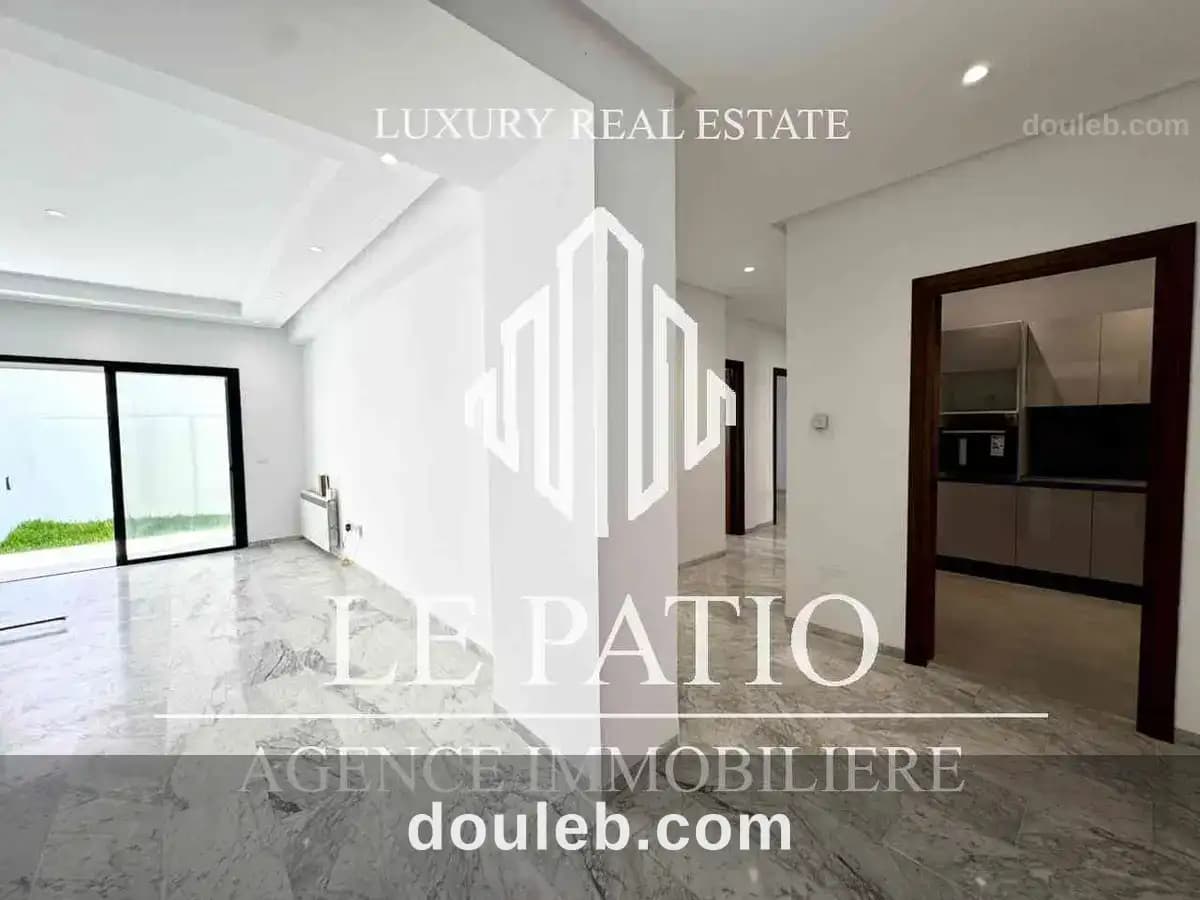 Appartement s3 neuf avec jardin jamais habité à Tunis