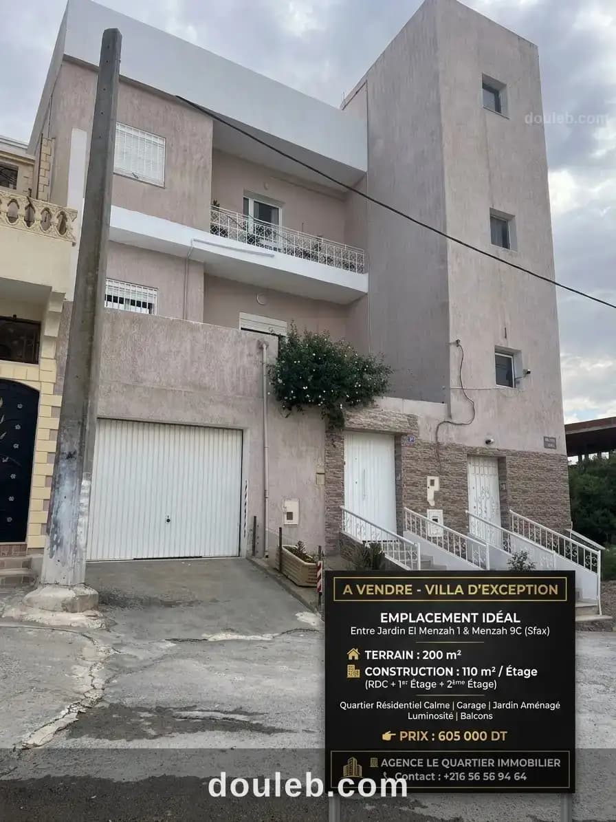 Une villa de 3 appartements à côté menzah 9c à Ariana