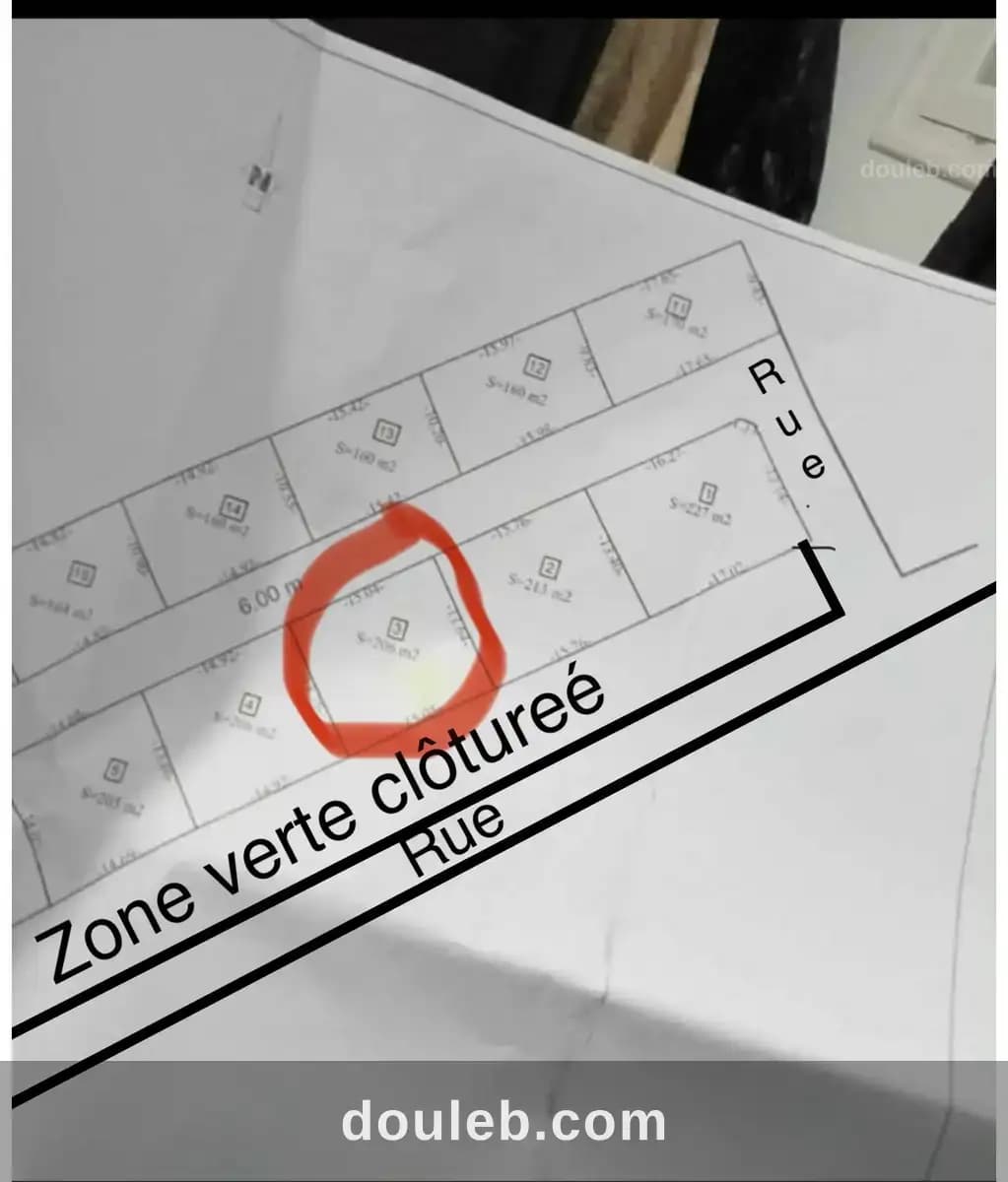 Terrain constructible à Nabeul