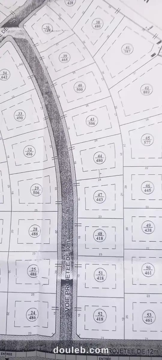 Terrain 506 m2 pour villa près plage monastir à Monastir