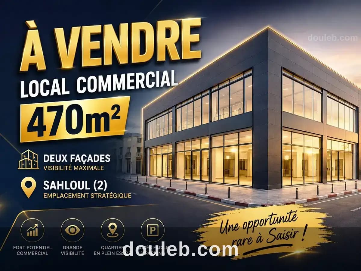 Local commercial 470m deux façades à sahloul 2 - Photo 1