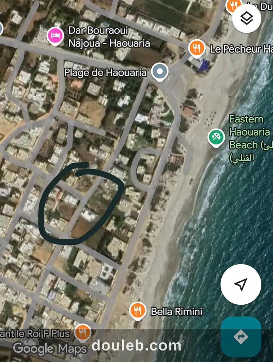 Terrain de 600 m2 a chatt el guebli à Nabeul