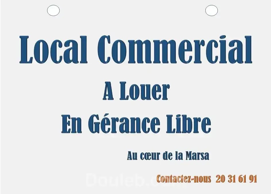 Gérance libre emplacement stratégique la marsa