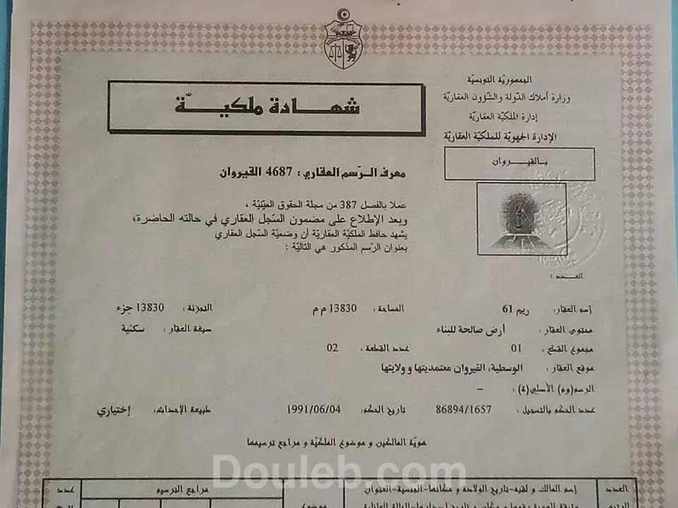 Terrain de 5560 m à kairouan - Miniature 5