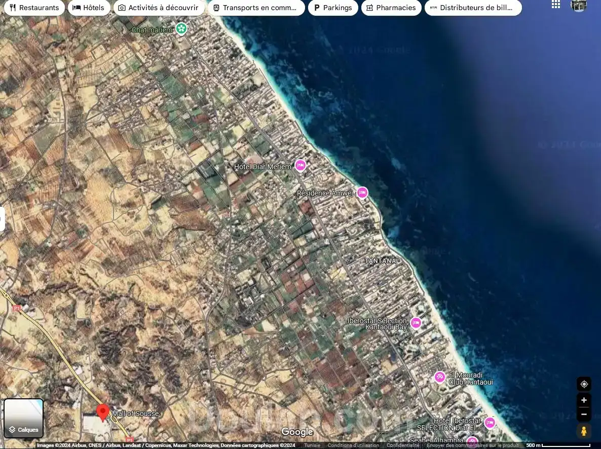 Lot clôturé 1600m vue de mer dans une cité privé