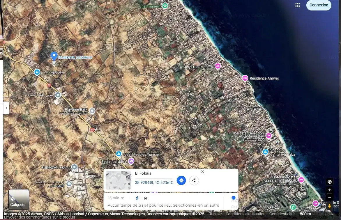 Terrain 500m dans une lotissement privé à rmila