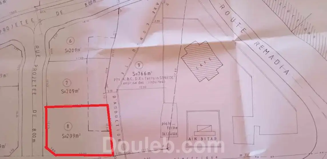 Terrain titré sur la route menzel jemil bizerte