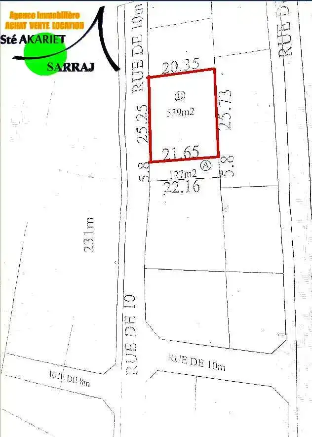 Terrain approuvé 539m à 200m de la plage tantana - Miniature 3