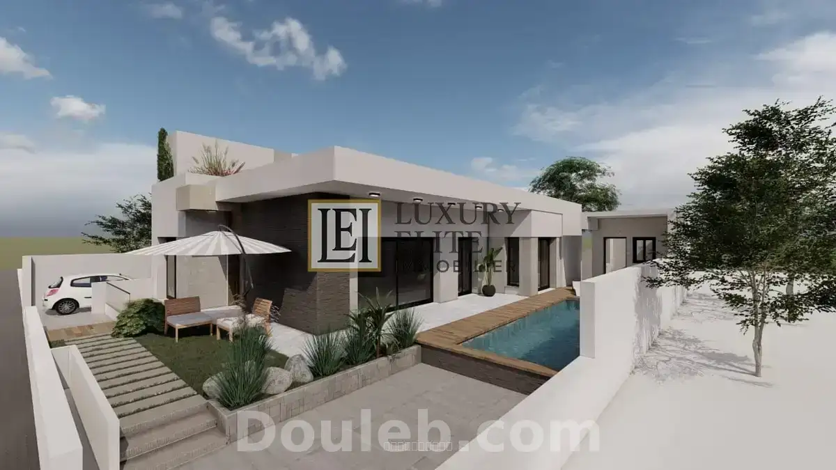 Villa inachevée avec piscine à la plage à soliman - Miniature 5
