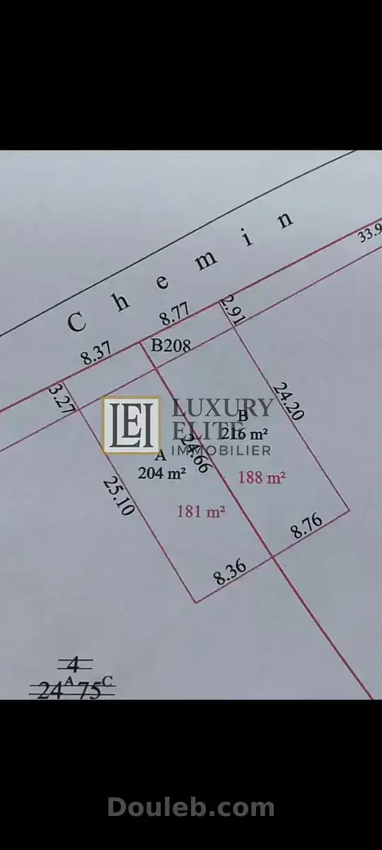 2 lots terrain de 200 m2 grombalia - Miniature 2